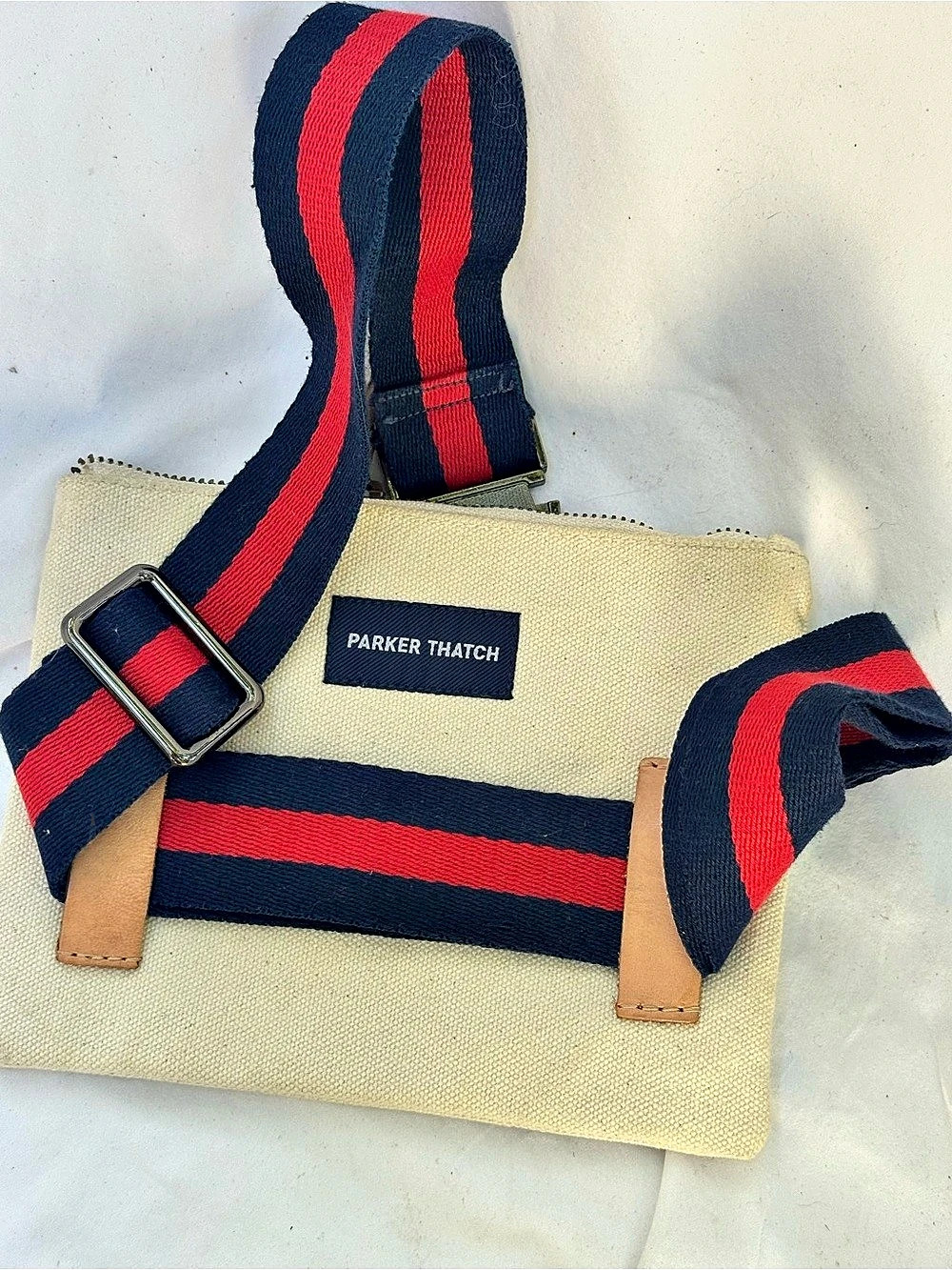 Parker Thatch Ace Belt Bag Color Block Cream & Blue